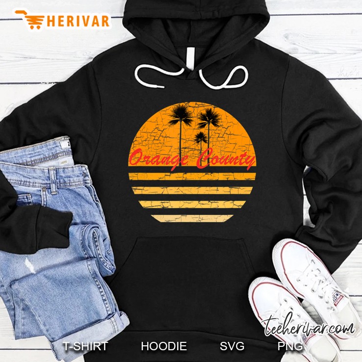 Orange County Vintage Retro 70S Throwback Surf Hoodie