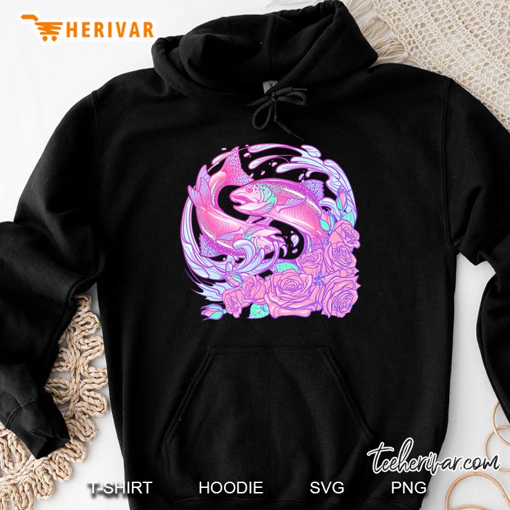 Pastel Goth Salmon Tshirt - Dope Aesthetic Vaporwave Hoodie