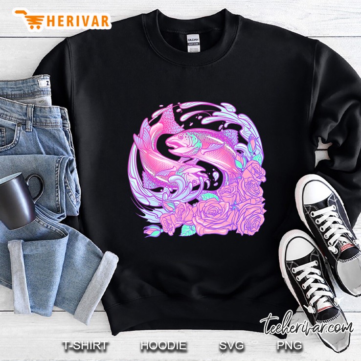 Pastel Goth Salmon Tshirt - Dope Aesthetic Vaporwave Sweatshirt