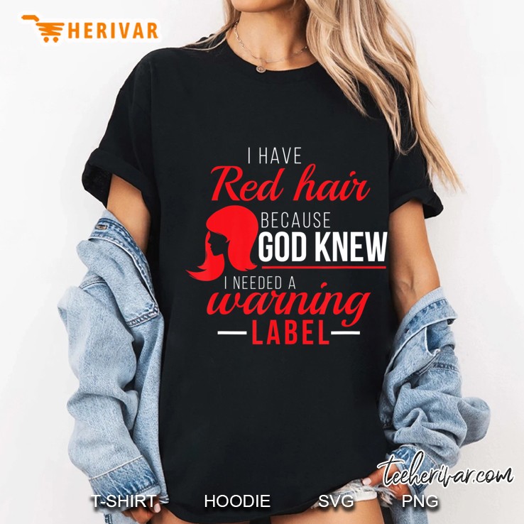 Red Hair Warning Label Redhead Ginger Hoodie