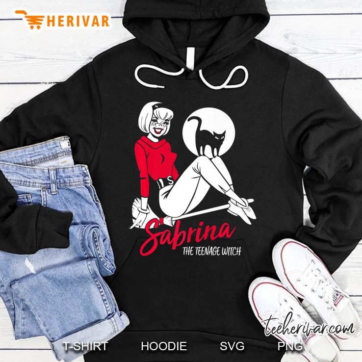 Sabrina The Teenage Witch On Broom Premium Hoodie