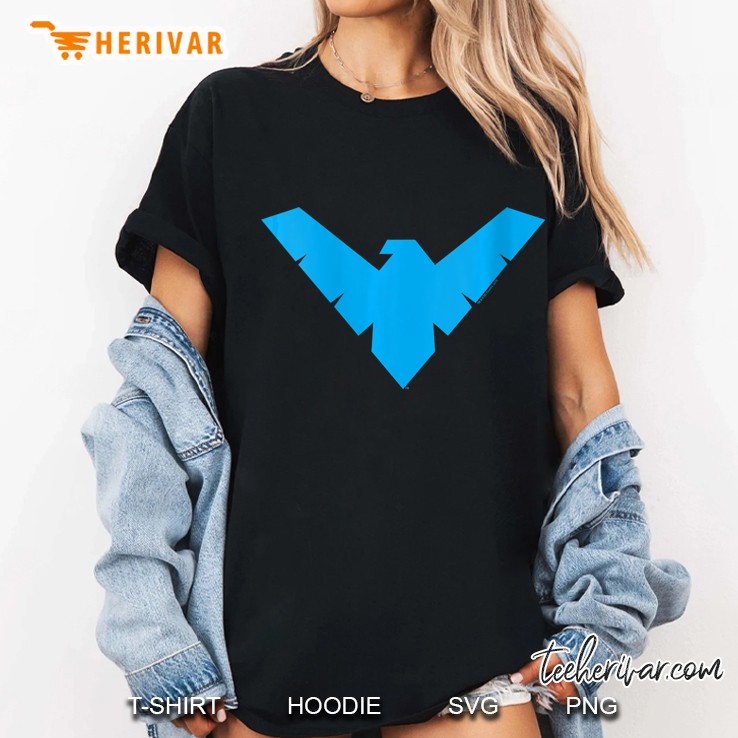 Womens Batman Nightwing Symbol V-Neck Ladies Tee