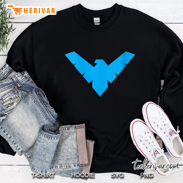 Womens Batman Nightwing Symbol V-Neck Sweatshirt