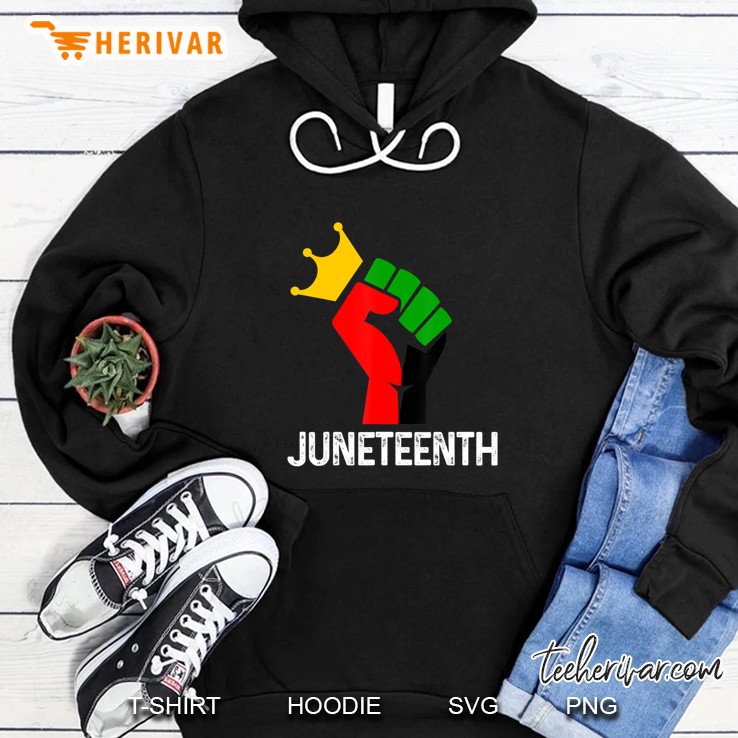 Juneteenth King Black African American Flag Pride Hoodie