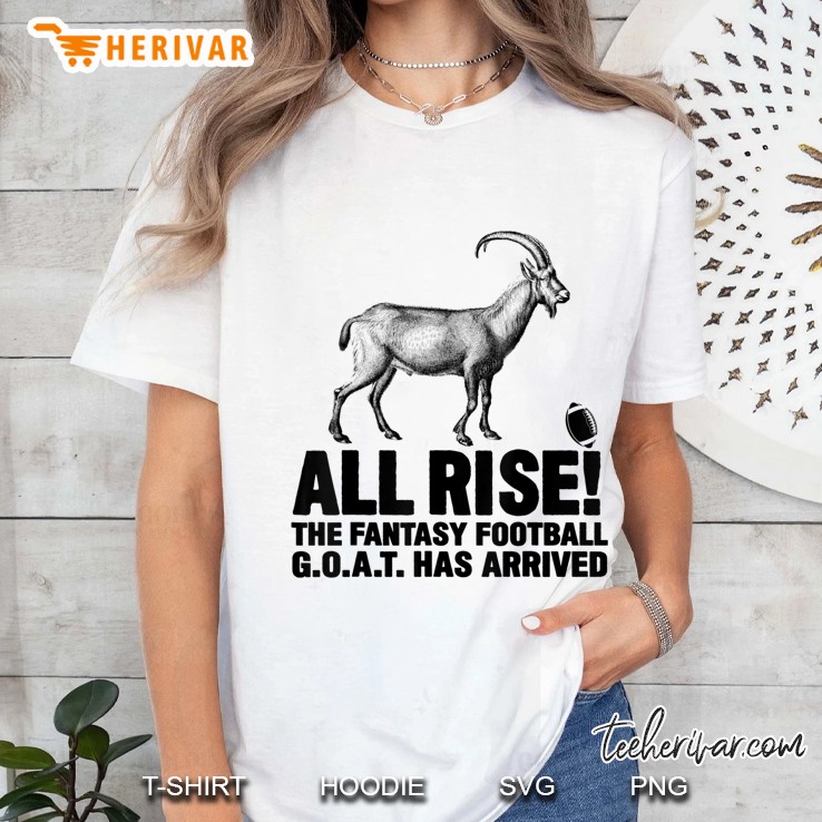 Fantasy Football League Funny Draft All Rise Goat Champion Ladies Tee
