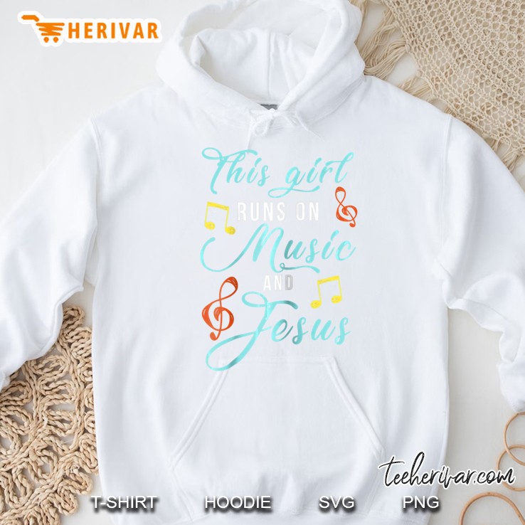 Jesus & Music Christian - Musical Theme Girl Design Hoodie
