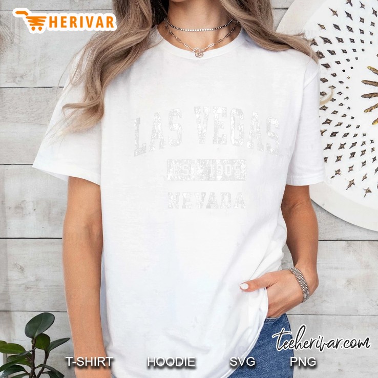 Las Vegas Nevada Nv Vintage Established Sports Design Ladies Tee