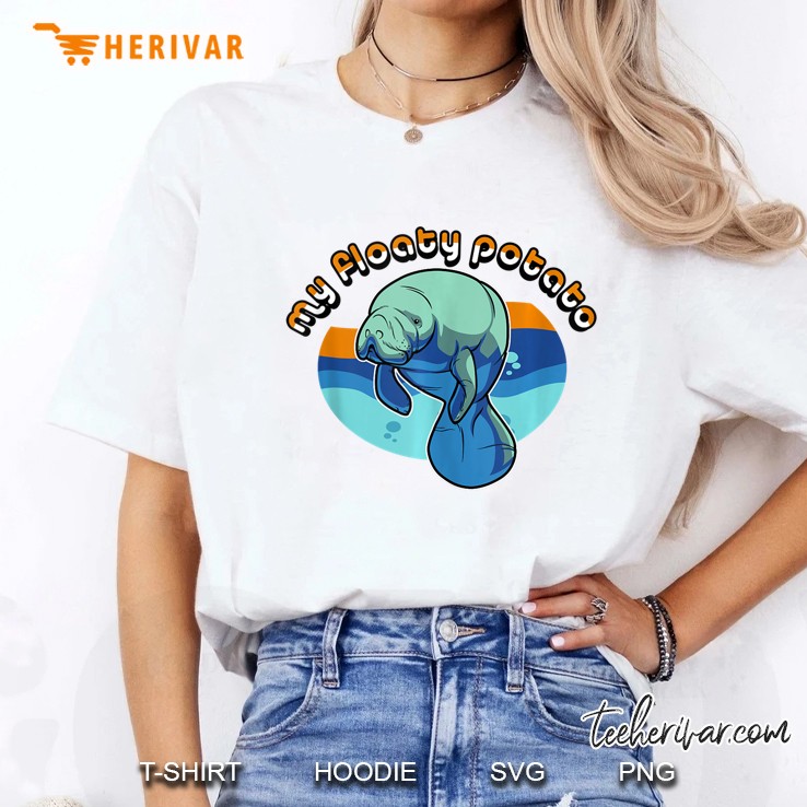 My Floaty Potatoes Cute Vintage Manatee Gift Tank Top Ladies Tee