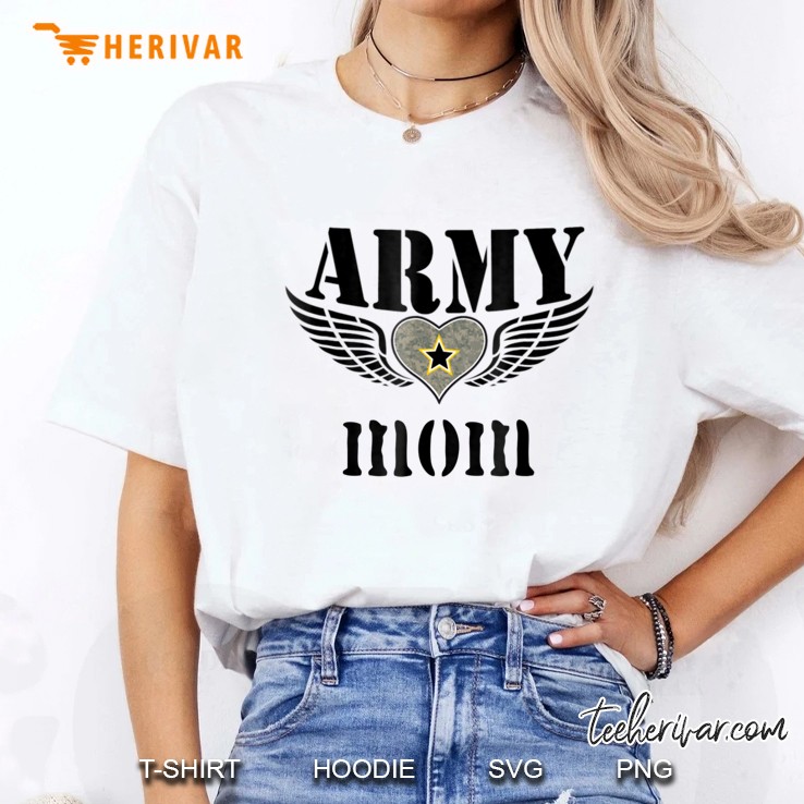 Premium Proud Army Mom Tshirt Military Tee Support Hoodie