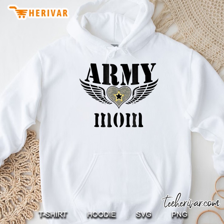 Premium Proud Army Mom Tshirt Military Tee Support Mugs