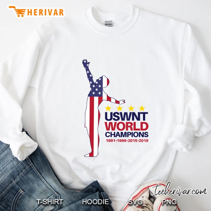 Usa Women Soccer World Champions 2019, 4 Stars Cup Sweatshirt