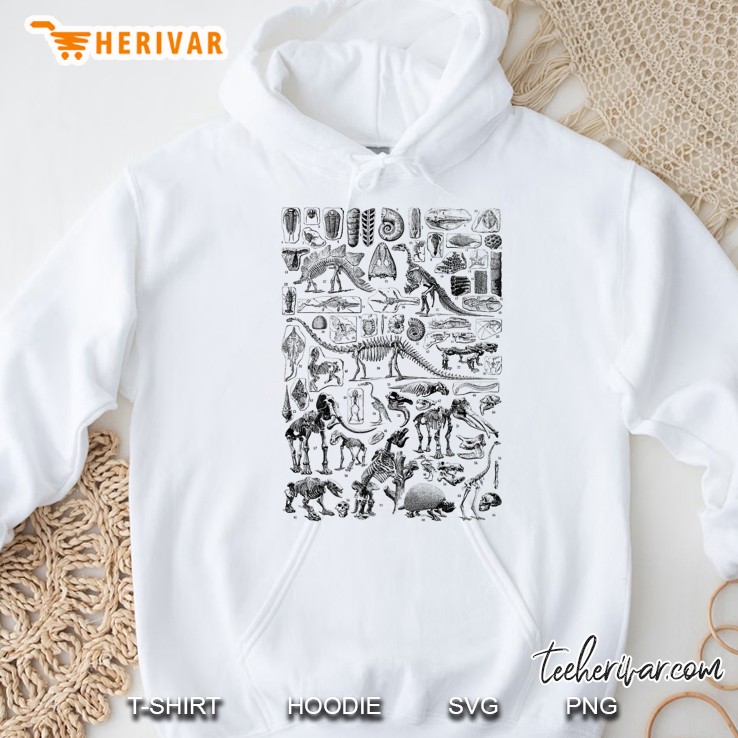 Vintage Dinosaur Fossils T-Rex Paleontology Jurassic Period Premium Hoodie