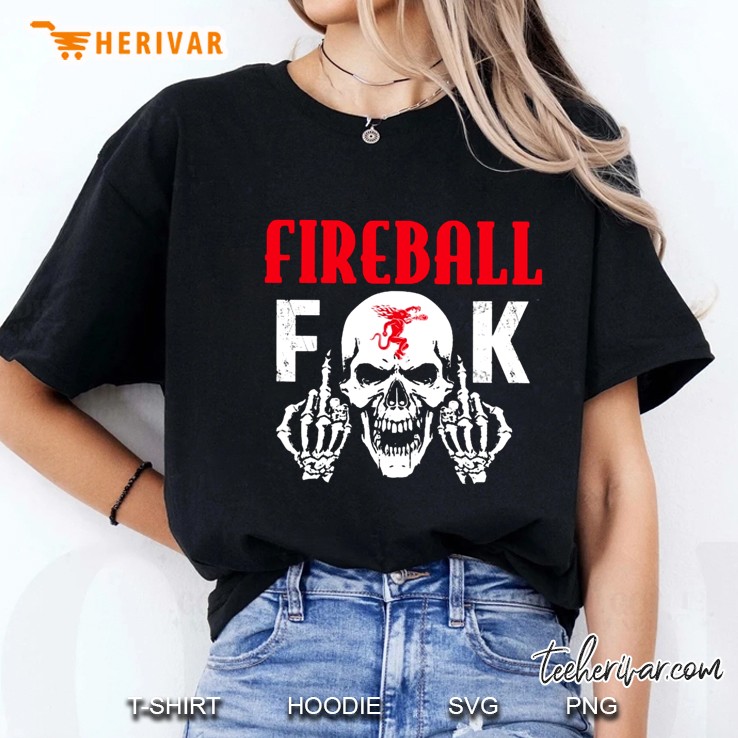 Fireball Fuck Skull Ladies Tee