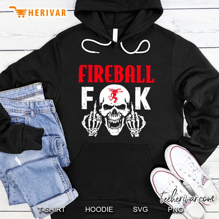 Fireball Fuck Skull Hoodie