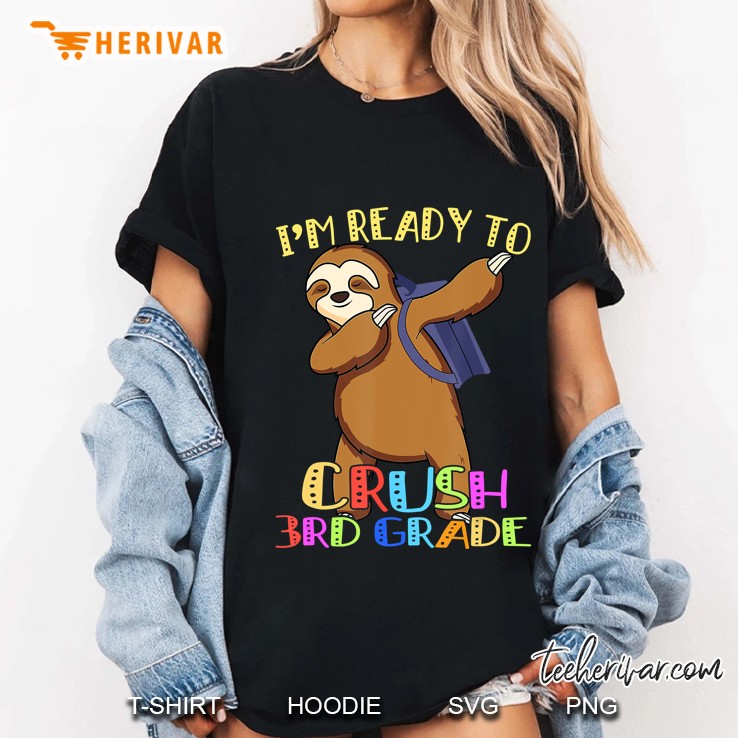 3Rd Grade Dabbing Sloth Back To School Kids Girls Boys Ladies Tee