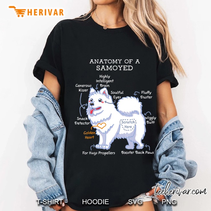 Anatomy Of A Samoyed Funny Dog Body Ladies Tee