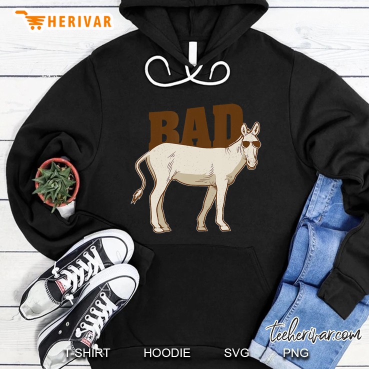Bad Ass Badass Donkey Cool Cute Donkeys Tough Guy Hoodie