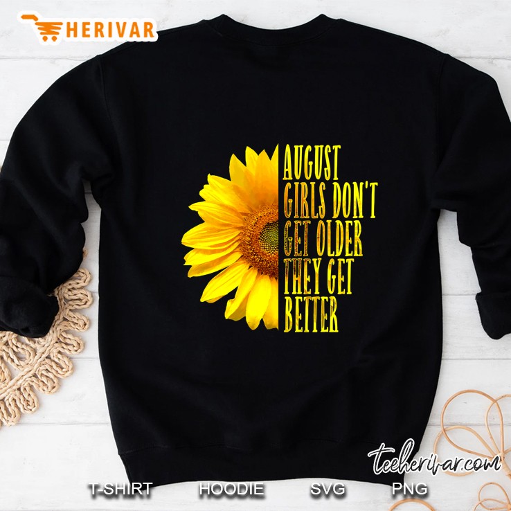 Birthday Design Women Born In August Gift Sunflower Quote Pullover Mugs