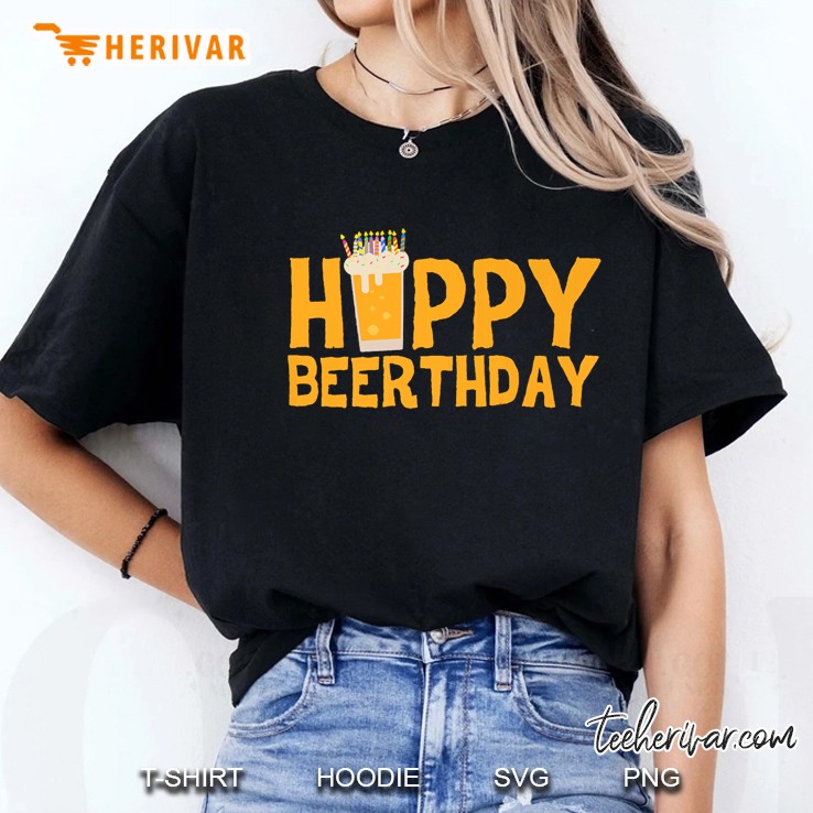 Birthday Gift Beer Drinker - Hoppy Beerthday Ladies Tee
