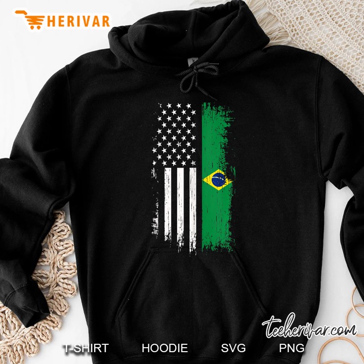 Brazilian American Flag - Pride Brazil Usa Shirts Mugs