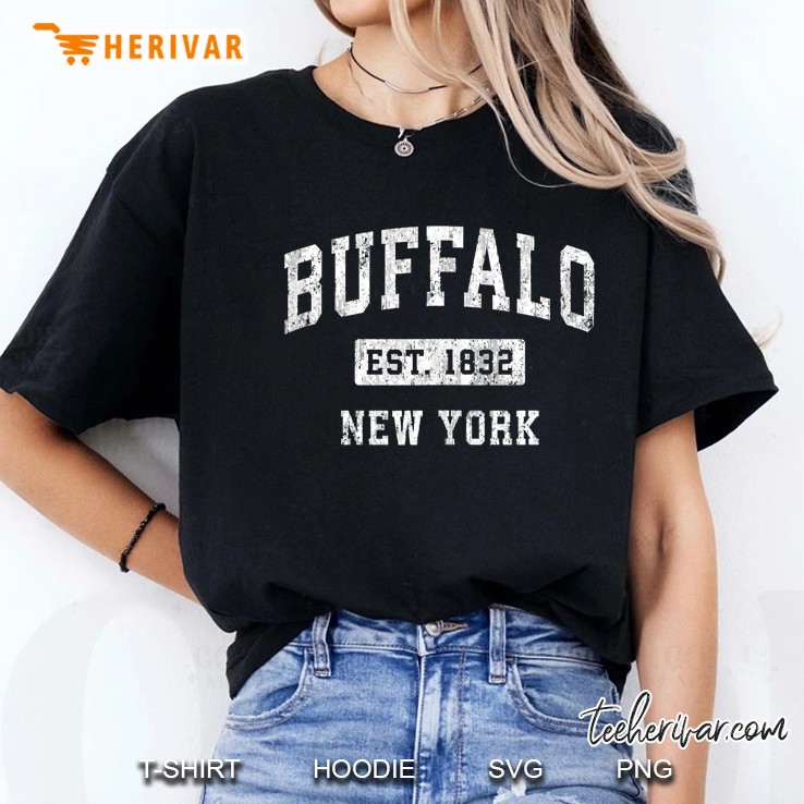 Buffalo New York Ny Vintage Established Sports Design Hoodie