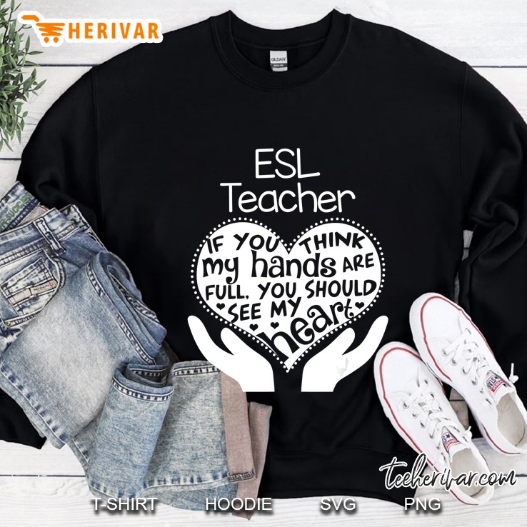 Esl Esol Teacher Heart Hands School Team Group Gift Mugs