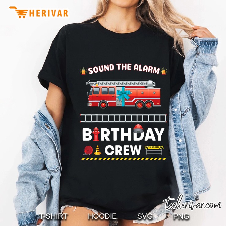 Firefighter Fire Truck Birthday Crew Shirt Boy Party Gift Hoodie