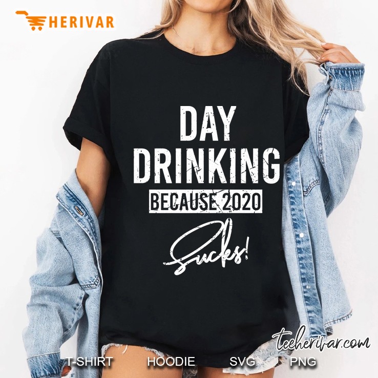 Funny Day Drinking Because 2020 Sucks Vintage Signature Pullover Hoodie