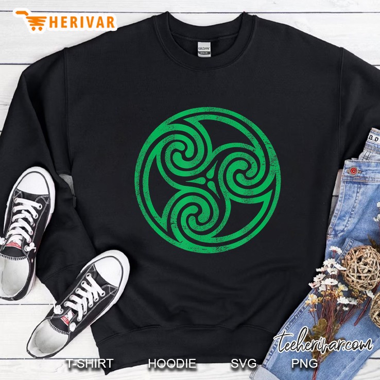 Ireland Green Celtic Knot Irish Vintage Spiral Newgrange Sweatshirt