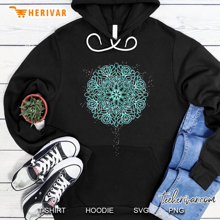 Mandala Yoga Design In Teal, Instructor Gift Hoodie