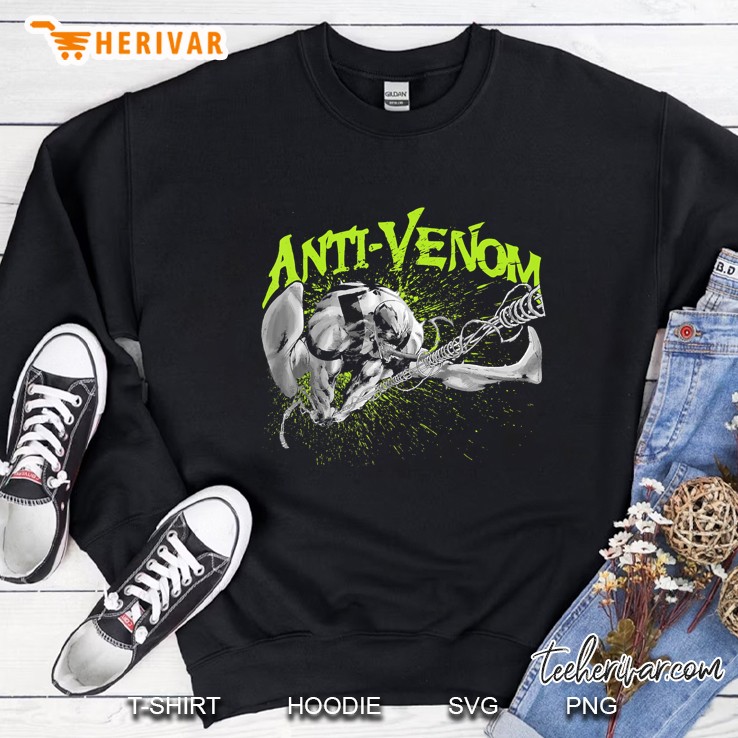 Marvel Anti-Venom Green Splatter Web Swing Action Shot Sweatshirt