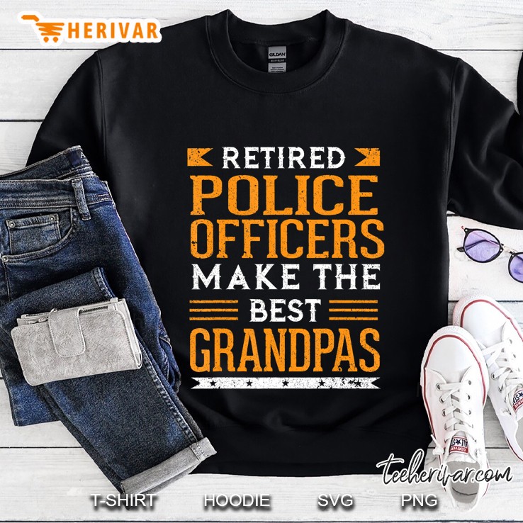 Mens Retired Police Officers Make The Best Grandpas Shirt Gift Mugs