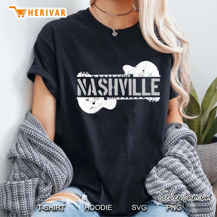 Nashville Guitar Tennessee Country Music City Guitarist Gift Pullover Hoodie