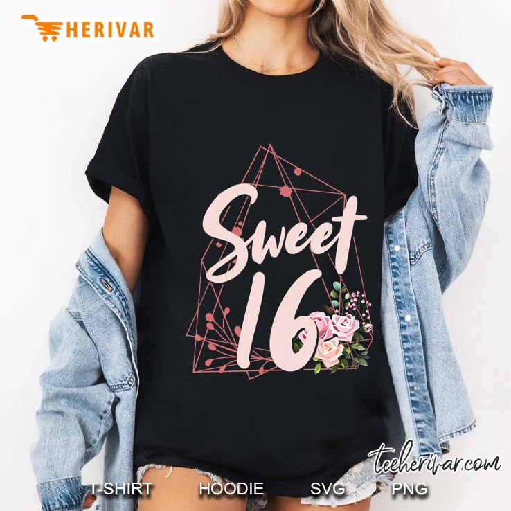 Sweet Sixteen Birthday Party Gift I Custom Sweet 16 Ver2 Ladies Tee