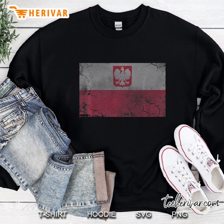 Vintage Flag Of Poland Coat Of Arms Polish Shirt Premium Mugs