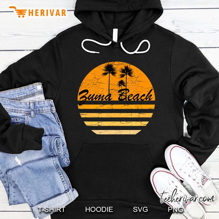 Zuma Beach Vintage Retro 70S Throwback Surf Tee Mugs