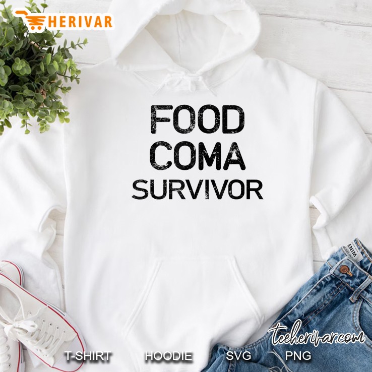 Vintage Thanksgiving Funny Food Coma Survivor Hoodie