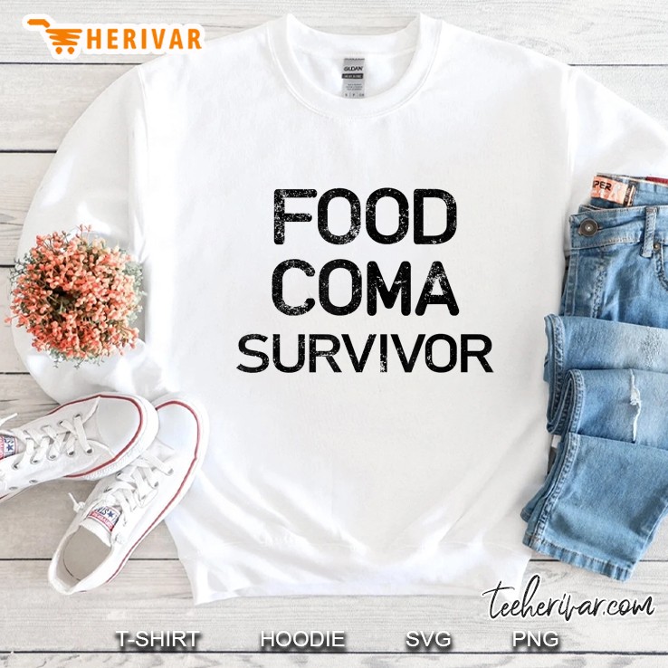 Vintage Thanksgiving Funny Food Coma Survivor Sweatshirt