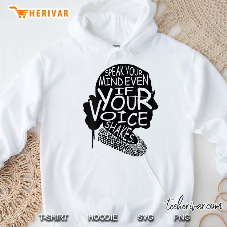 Womens Speak Your Mind Even If Your Voice Shakes V-Neck Hoodie