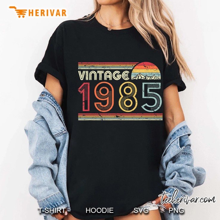 1985 Vintage Shirt, Birthday Gift Tee. Retro Style Ladies Tee