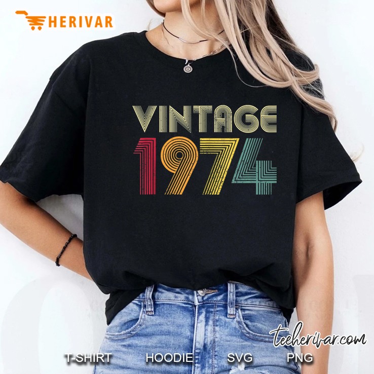 45Th Birthday Gift Vintage 1974 Retro Men Women Mom Dad Tank Top Hoodie