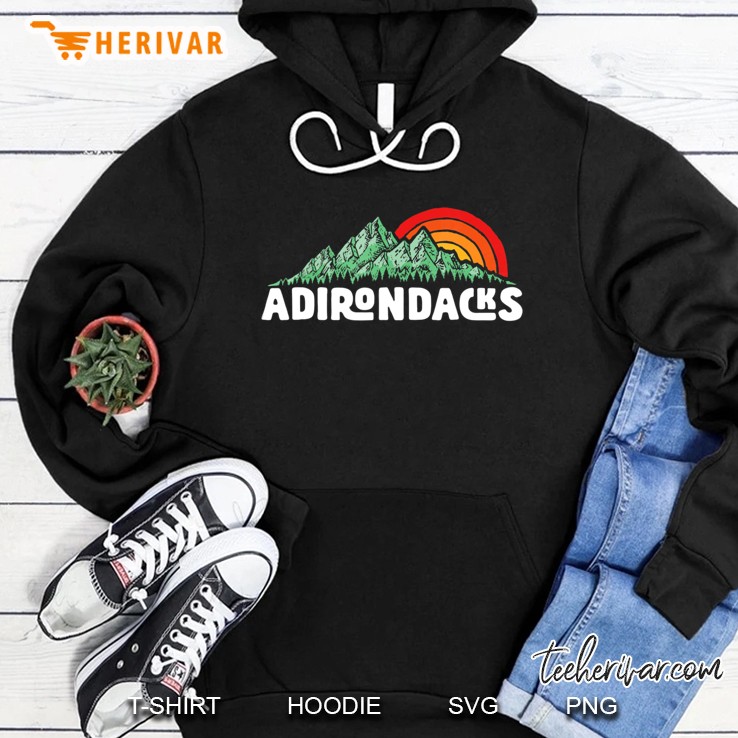Adirondack Mountains Vintage Outdoor Graphic Shirt Hoodie