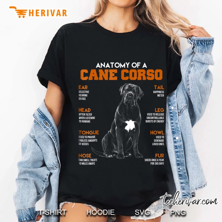 Anatomy Of A Cane Corso Dogs Funny Gift Hoodie