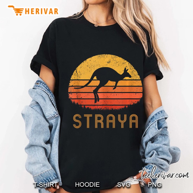 Australia Straya Retro Gift Vintage Kangaroo Outback Aussie Tank Top Ladies Tee