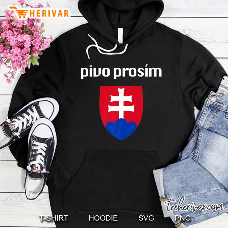 Beer Please In Slovak Shirt Funny Slovakian Souvenir Premium Hoodie