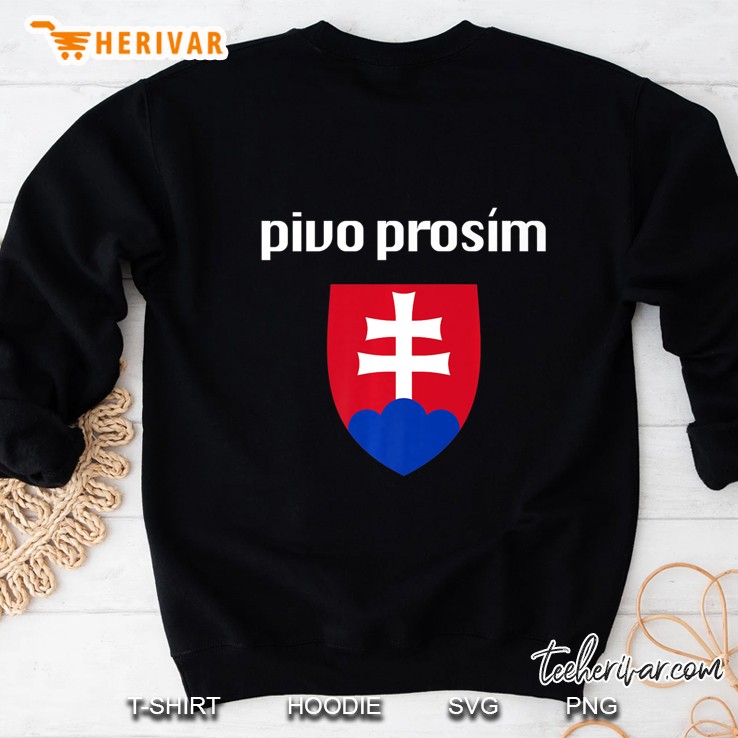 Beer Please In Slovak Shirt Funny Slovakian Souvenir Premium Sweatshirt