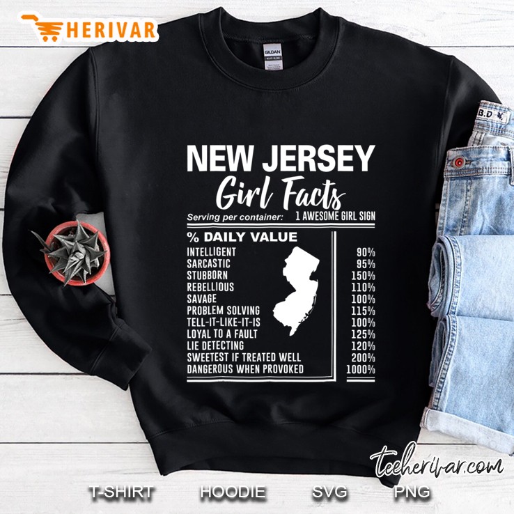 Born In New Jersey - New Jersey Girl Facts Sweatshirt
