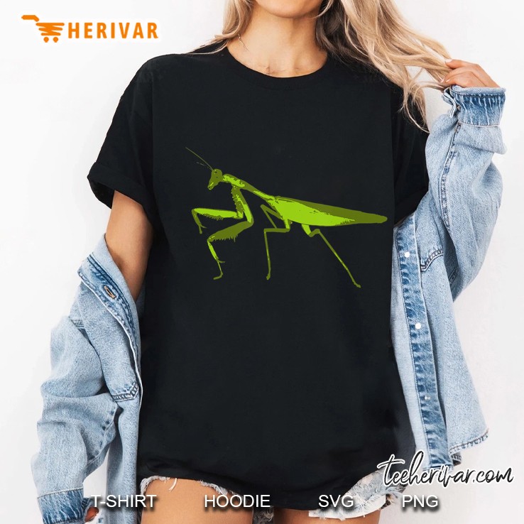 Cool Minimalist Insects Praying Mantis Ladies Tee