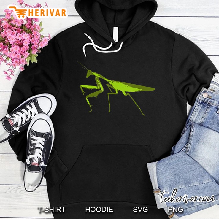 Cool Minimalist Insects Praying Mantis Hoodie