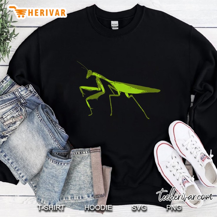 Cool Minimalist Insects Praying Mantis Sweatshirt